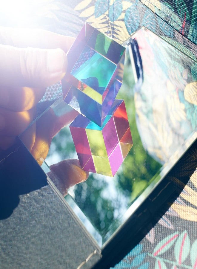 ECBANLI CMY Color Cube, 40mm (1.6 inch) Mixing Colorful Acrylic Prism, Physics Toy and Desktop Decor, Educational Toys Gift for Kids, 4cm - Image 5
